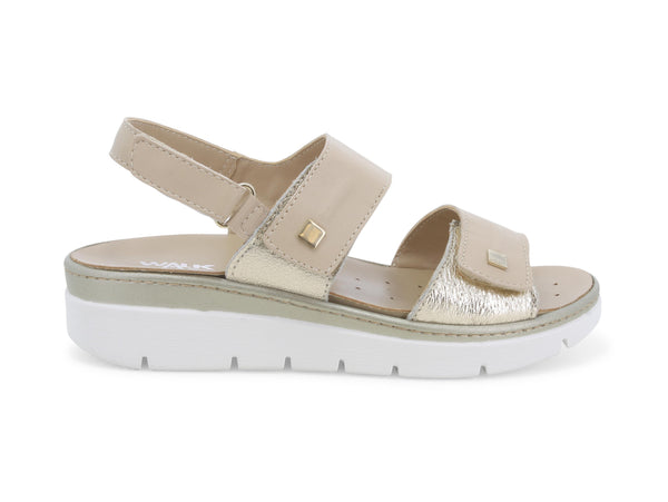 Melluso Sandali Comfort Plantare Estraibile con Strappi Beige 019171-223147